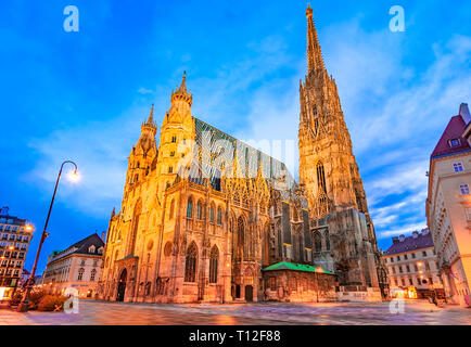 Wien, Österreich, Europa: Stephansdom Stephansdom, Stephansplatz oder früh am Morgen. Stockfoto