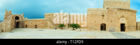 Alte Burg Alcazaba Almeria Panoramaaussicht, Spanien Stockfoto