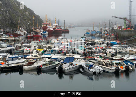 Fischerboote in der Kolonialen Hafen, Nuuk, Grönland Stockfoto