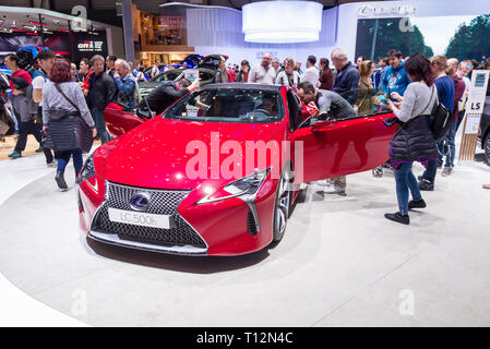 Genf/Schweiz - 9. März 2019: Genfer Autosalon, Lexus LC Cabrio Konzept Stockfoto