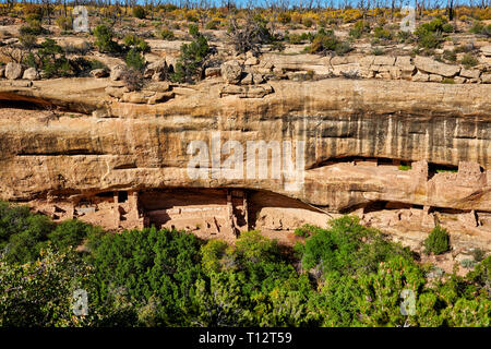 Cliff dwellings in Mesa-Verde-Nationalpark, UNESCO-Weltkulturerbe, Colorado, USA, Nordamerika Stockfoto