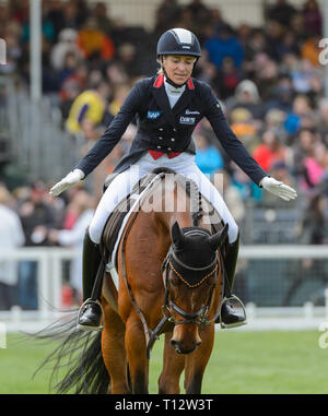 Ingrid Klimke und HORSEWARE HALE BOB - Dressur - Mitsubishi Motors Badminton Horse Trials, Gloucestershire, Mai 2017 Stockfoto