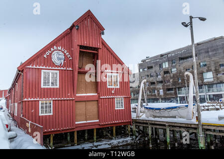 Das polarmuseum Polarmuseet, in der Stadt Tromsø in Norwegen. Stockfoto