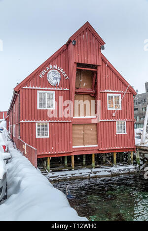 Das polarmuseum Polarmuseet, in der Stadt Tromsø in Norwegen. Stockfoto