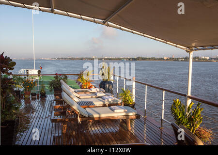 Eine Bootsfahrt auf dem Mekong Delta Stockfoto