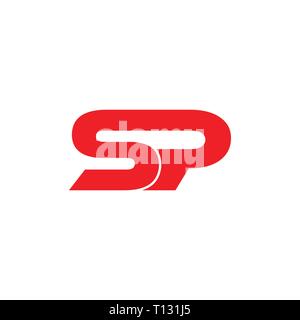 Buchstaben sp verknüpft logo Vektor Stock Vektor
