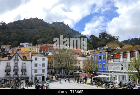 Zentralen Platz. Sintra, Portugal Stockfoto