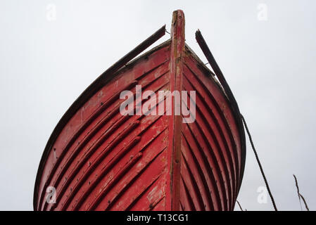 Boot auf Hvaleyri Strand, Reykjavik, Island Stockfoto