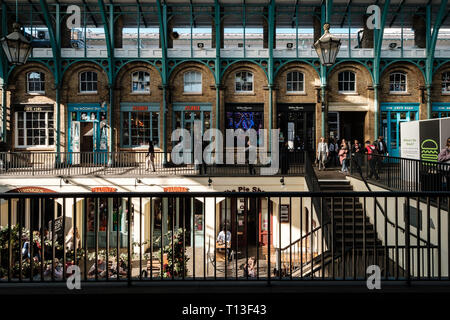 LONDON, UK, 25. Februar 2019: Covent Garden Market Hall Stockfoto