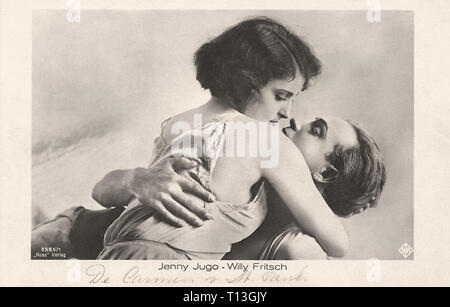 Werbemittel Fotografie von Jenny Jugo und Willy Fritsch in Carmen von St. Pauli (1928) - stummfilmzeit Sterben Stockfoto