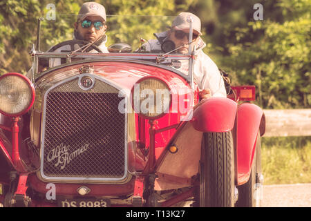 ALFA ROMEO 6C 1750 SUPER SPORT ZAGATO 1929 auf einem alten Rennwagen Rallye Mille Miglia 2018 die berühmte italienische historische Rennen (1927-1957) Stockfoto