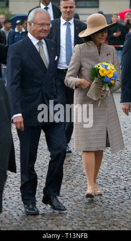 König Carl XVI. Gustaf von Schweden, Koenigin Silvia von Schweden re -Treffen des Berliner Oberbuergermeisters mit dem schwedischen Koenigspaar, B Stockfoto