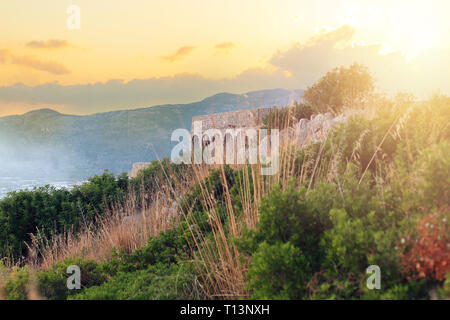 Römer Tempel des Jupiter Anxur in Terracina, Italien Stockfoto