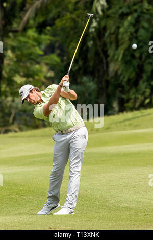 Kuala Lumpur, Malaysia. 23. März, 2019. Runde 3 Leader ist Nacho Elvira mit 13 unter Par an Maybank Meisterschaft Turnier in Kuala Lumpur, Malaysia. © Danny Chan/Alamy Leben Nachrichten. Stockfoto