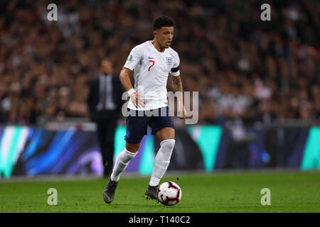 London, Großbritannien. 22 Mär, 2019. Jadon Sancho von England - England v Tschechische Republik, UEFA Euro 2020 Qualifikation - Gruppe A, Wembley Stadion, London - 22. März 2019 Editorial nur mit der Credit: Spieltag Bilder begrenzt/Alamy leben Nachrichten Stockfoto