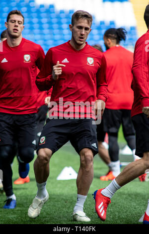 Cardiff, Großbritannien. 23 Mär, 2019. Wales v Slowakei UEFA Euro 2020 Qualifier in Cardiff City Stadium, Credit: Lewis Mitchell/Alamy leben Nachrichten Stockfoto