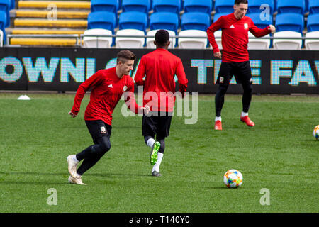 Cardiff, Großbritannien. 23 Mär, 2019. Wales v Slowakei UEFA Euro 2020 Qualifier in Cardiff City Stadium, Credit: Lewis Mitchell/Alamy leben Nachrichten Stockfoto