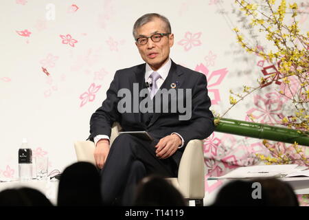 Tokio, Japan. 23. Mär 2019. ?? Der Universität Osaka Präsident Shojiro Nishio besucht die Weltkonferenz für Frauen (WAW!) Konferenz in Tokio, Japan, am 23. März 2019. Credit: Naoki Nishimura/LBA/Alamy Leben Nachrichten Quelle: Lba Co.Ltd./Alamy leben Nachrichten Stockfoto