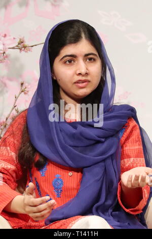 Tokio, Japan. 23. Mär 2019. Die Pakistanischen Nobelpreisträger Malala Yousafzai besucht die Weltkonferenz für Frauen (WAW!) Konferenz in Tokio, Japan, am 23. März 2019. Credit: Naoki Nishimura/LBA/Alamy Leben Nachrichten Quelle: Lba Co.Ltd./Alamy leben Nachrichten Stockfoto