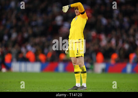 London, Großbritannien. 22 Mär, 2019. Jordan Pickford von England - England v Tschechische Republik, UEFA Euro 2020 Qualifikation - Gruppe A, Wembley Stadion, London - 22. März 2019 Editorial nur mit der Credit: Spieltag Bilder begrenzt/Alamy leben Nachrichten Stockfoto