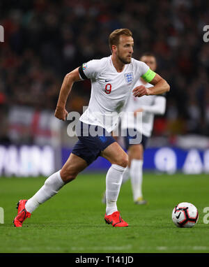 Harry Kane von England - England v Tschechische Republik, UEFA Euro 2020 Qualifikation - Gruppe A, Wembley Stadion, London - 22. März 2019 Editorial nur verwenden Stockfoto