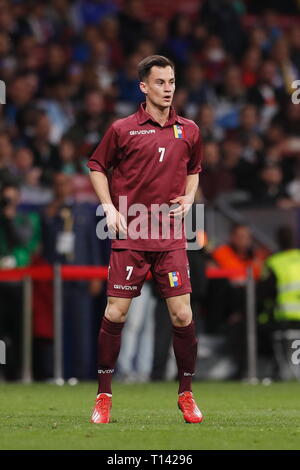 Madrid, Spanien. 22 Mär, 2019. Juanpi (VEN) Fußball: Internationales Freundschaftsspiel zwischen Argentinien 1-3 Venezuela im Estadio Wanda Metropolitano in Madrid, Spanien. Credit: mutsu Kawamori/LBA/Alamy leben Nachrichten Stockfoto