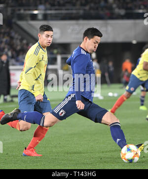 Tokio, Japan. 22 Mär, 2019. Shioji von Japan während der kirin Challenge Cup 2019 zwischen Kolumbien und Japan auf der Internationalen Yokohama Stadion in Yokohama, Japan. Freitag, März 22, 2019. Foto: Ramiro Agustin Vargas Tabares Credit: Ramiro Agustin Vargas Tabares/ZUMA Draht/Alamy leben Nachrichten Stockfoto