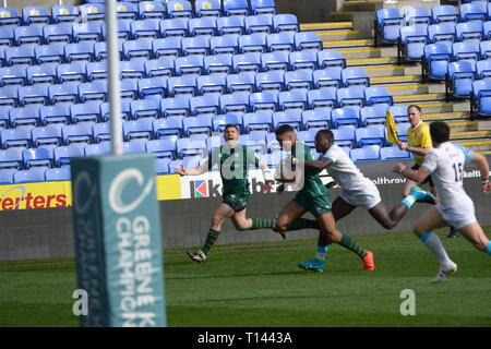 Reading, Berkshire, Großbritannien. 23 Mär, 2019. London Irish vs Doncaster Ritter Rugby im Madejski Stadium 02/03/19 Kick off 14.30. Quelle: David Hammant/Alamy leben Nachrichten Stockfoto