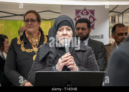 Glasgow, Schottland, Großbritannien. 23. März 2019. MCS Mahnwache für den Frieden (Scots für Frieden) Credit: Kelly Neilson/Alamy leben Nachrichten Stockfoto