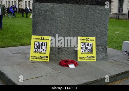 London/England - 23. März 2019 - London Brexit Protest am Westminster Stockfoto