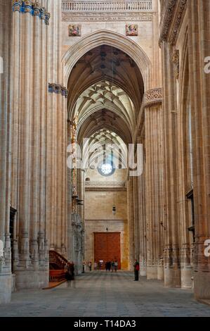 Neue Kathedrale - Interieur, 16. Jahrhundert, Salamanca, Region Castilla y Leon, Spanien, Europa. Stockfoto