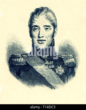 Karl X; König von Frankreich.; Portrait von Charles Dushen. Digital verbesserte Reproduktion von Illustrierter Überblick über das Leben der Menschheit im 19. Jahrhundert, 1901 edition, Marx Verlag, St. Petersburg. Stockfoto