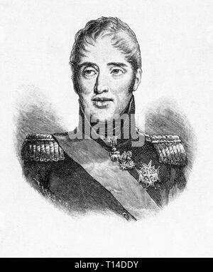 Karl X; König von Frankreich.; Portrait von Charles Dushen. Digital verbesserte Reproduktion von Illustrierter Überblick über das Leben der Menschheit im 19. Jahrhundert, 1901 edition, Marx Verlag, St. Petersburg. Stockfoto