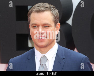 Apr 11, 2016 - London, England, UK-'Jason Bourne' Europäische Premiere, Odeon Leicester Square - Roter Teppich Ankünfte Foto zeigt: Matt Damon Stockfoto