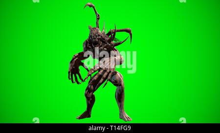 Nukleare post-Apokalypse mutant Soldat 3D-Rendering Stockfoto