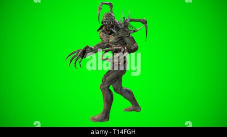 Nukleare post-Apokalypse mutant Soldat 3D-Rendering Stockfoto