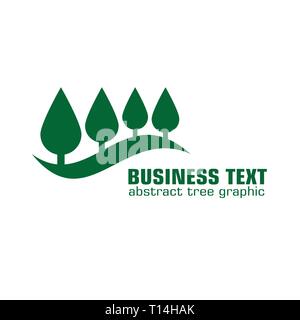 Baum Grafik Logo Vorlage, Wald Logo Design Konzept, Vektor-Illustration. Stock Vektor