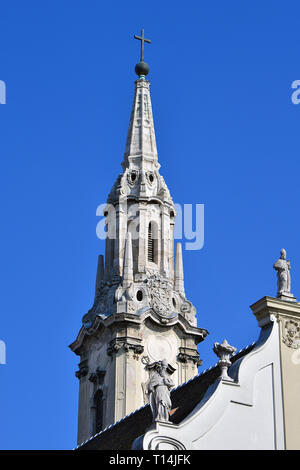 Franziskanerkirche, Budapest, Ungarn. Konferenzen Belvárosi templom, Budapest, Magyarország. Stockfoto