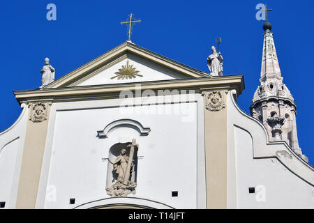 Franziskanerkirche, Budapest, Ungarn. Konferenzen Belvárosi templom, Budapest, Magyarország. Stockfoto