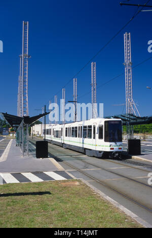 Nantes, Straßenbahn, Station Le Cardo Stockfoto