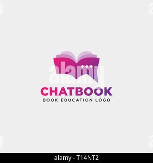 Chat oder Nachricht Buch, Notizbuch, einfaches Logo template Vector Illustration icon-Element isoliert - Vektor Datei Stock Vektor