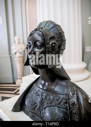 Skulptur in der freien Frau Hebel Art Gallery am Modell Dorf Port Sunlight in der Nähe von Liverpool, von William Hesketh Hebel für seine Arbeiter erstellt Stockfoto