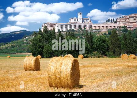 Assisi von Unten Stockfoto