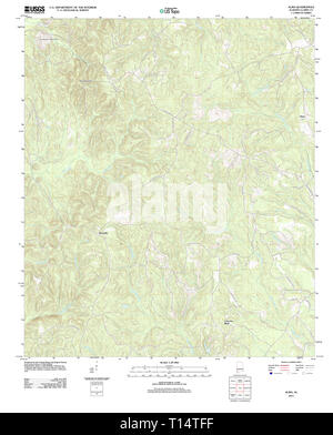 USGS TOPO Map Alabama AL Alma 20110909 TM Stockfoto