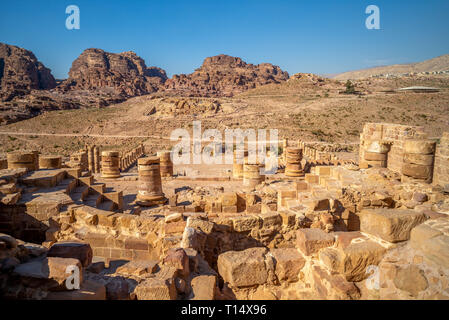 Der große Tempel von Petra, Jordanien Stockfoto