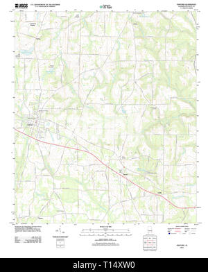 USGS TOPO Map Alabama AL Ashford 20110912 TM Stockfoto