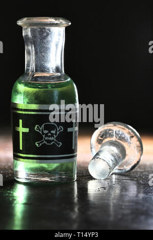 Vintage Glas Flasche Gift Stockfoto