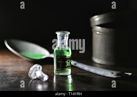 Vintage Glas Flasche Gift Stockfoto