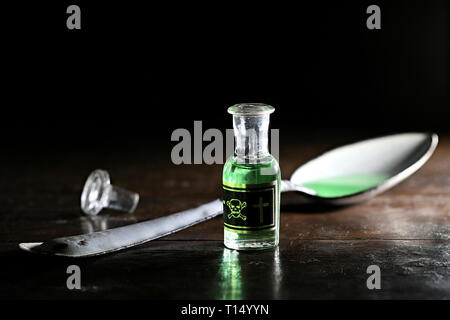 Vintage Glas Flasche Gift Stockfoto
