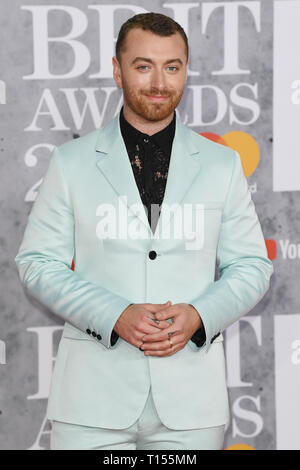 Die Brit Awards 2019 in der O2-Anreise mit: Sam Smith Wo: London, Großbritannien Wann: 20. Feb. 2019 Credit: WENN.com gehalten Stockfoto